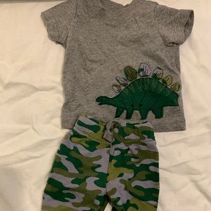 Carter’s camo dinosaur matching set